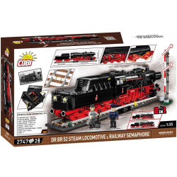 Cobi 6287 DRB Class 52 parní lokomotiva a návěstidlo, 1:35, 2747 k, 2 f