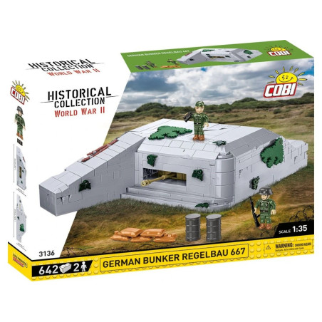 Cobi 3136 II WW Německý bunkr Regelbau 667, 1:35, 642 k, 2 f